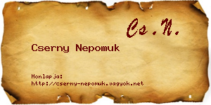 Cserny Nepomuk névjegykártya